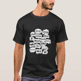 T-shirt Multilingual Hello Polyglot Globetrotter