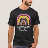 T-shirt Multilingual Learner Teacher Leopard Rainbow  Teac (Devant)