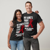 T-shirt Multiple Myeloma Awareness Burgundy Ribbon Aunt's  (Unisexe)