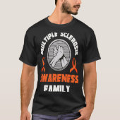 T-shirt Multiple Sclerosis Awareness Family MS Warrior Tea (Devant)
