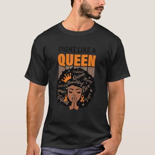 T-shirt Multiple Sclerosis Awareness Fight Like A Queen (Devant)