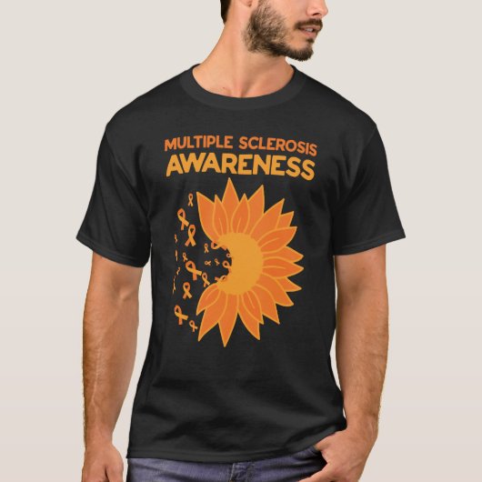 T-shirt Multiple Sclerosis Awareness Month Orange Ribbon a (Devant)