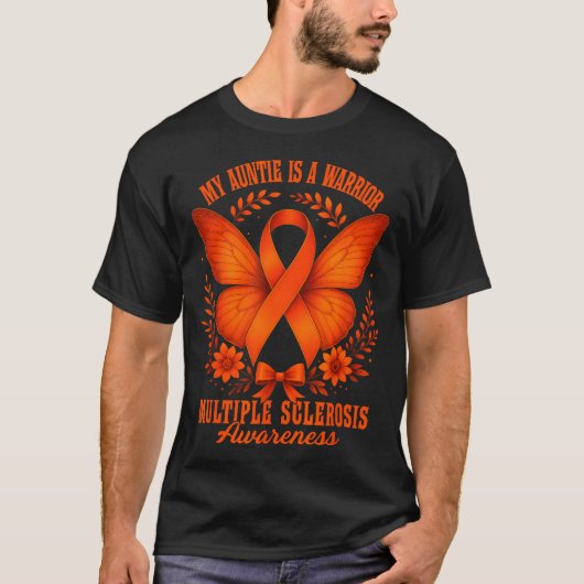 T-shirt Multiple Sclerosis Awareness Ms Warrior My Auntie  (Devant)