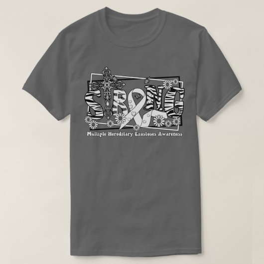 T-shirt Multiples Exostoses Sensibilisation ruban croisé F (Design devant)