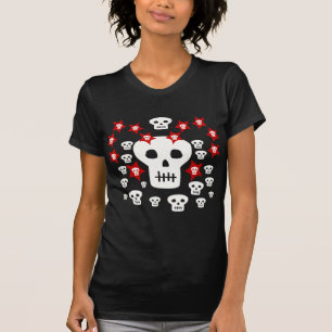 T-shirt Multitude de crânes avec étoiles étranges (Obje