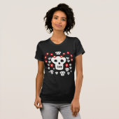 T-shirt Multitude de crânes avec étoiles étranges (Objets (Devant entier)