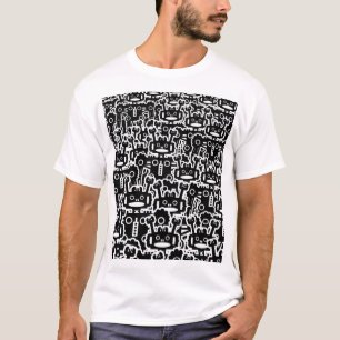 T-shirt Multitude de robots - Customisés