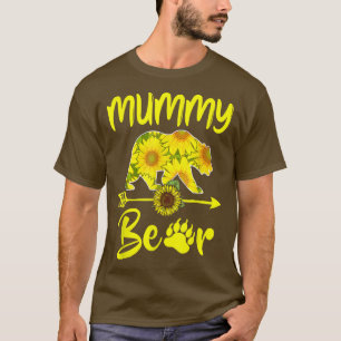 T-shirt Mummy Bear Tournesol Cadeaux amusant Fête des mère