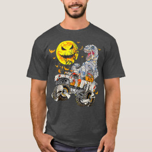 T-shirt Mummy Dinosaur And Monster Truck Funny Halloween P
