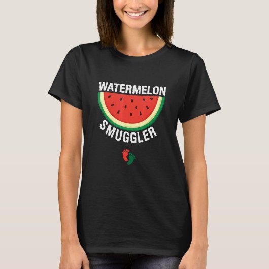 T-shirt Mummy Pregnant Maman Watermelon Smuggler Mère D (Devant)