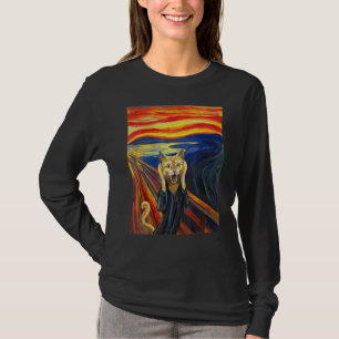 T-shirt Munch's The Scream Painting Cat