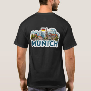 T-shirt Munich Allemagne Skyline Art