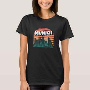 T-shirt Munich Retro Allemagne Vintage Munchner Voyager Tr