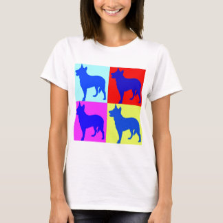 T-shirt Mur bleu de couleur de Heelers