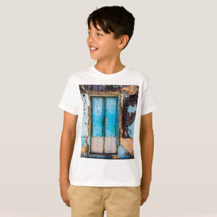 T-shirt Mur bleu et porte