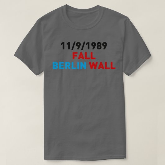 T-shirt Mur de Berlin automne 1989 (Design devant)