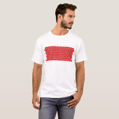 T-shirt mur de briques rouges (Devant entier)