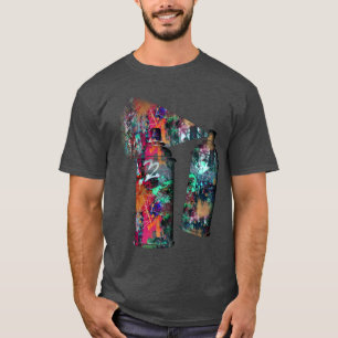 T-shirt Mur de graffiti et éclaboussures de peinture en sp