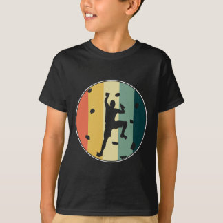 T-shirt Mur de grimpeur rétro Sports d'escalade de blocs