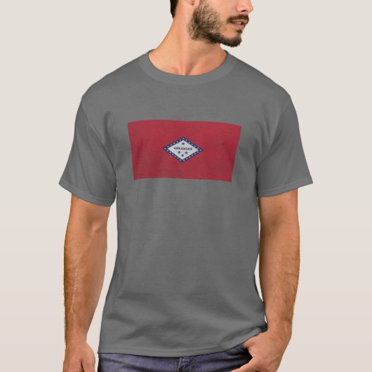 T-shirt Mur Drapeau Arkansas (Devant)