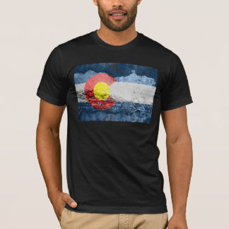 T-shirt mur en brique du drapeau colorado