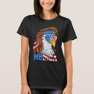 T-shirt Murica Eagle 4 juillet Mullet Drapeau américain US