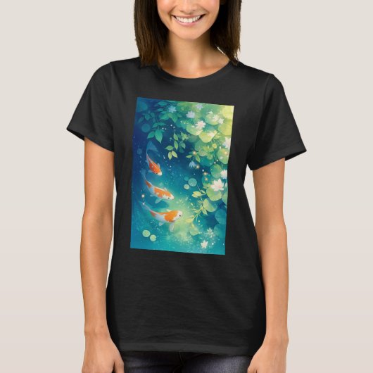 T-shirt Murmures de l'étang aux carpes koï (Devant)