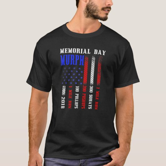 T-shirt Murph 2023 Memorial Day Workout Patriotique WOD Te (Devant)