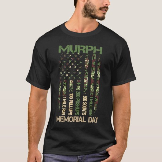 T-shirt Murph Challenge Memorial Day Workout WOD Camo Gym (Devant)