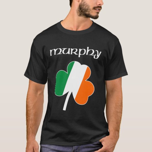 T-shirt Murphy Irish Nom Cadeau Irlande Shamrock Drapeau (Devant)