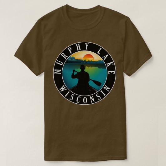 T-shirt Murphy Lake Wisconsin Canoeing 2 (Design devant)