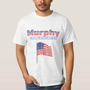 T-shirt Murphy pour la conception patriotique de drapeau