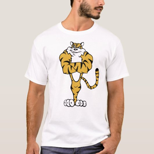 T-shirt Muscle de tigre (noir et or) (Devant)