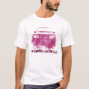 T-shirt muscle magenta de couleur d'eau 99turbo et suédoi
