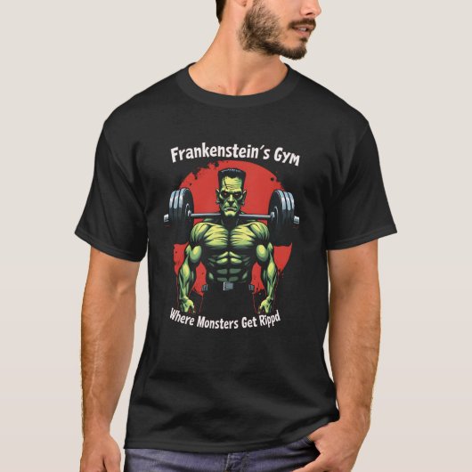 T-shirt Muscle monstre de gym Frankenstein (Devant)