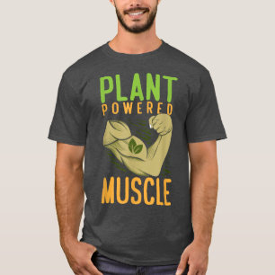 T-shirt Muscle plante Powered Vegan Bodybuilder végétarien