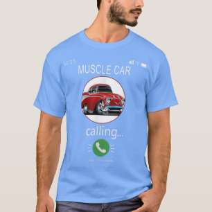 T-shirt Muscle Voiture Appelant Téléphone Mobile Drôle Mus