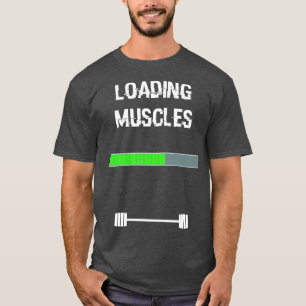 T-shirt Muscles de chargement de la barre de fitness