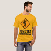 T-shirt Muscles en construction (Devant entier)