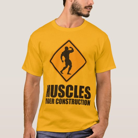 T-shirt Muscles en construction (Devant)