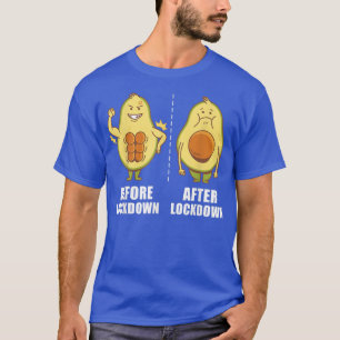 T-shirt Musculaire Gras Avocat Végétalien Avant Et Après V