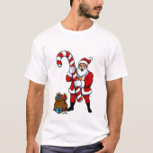 T-shirt Muscular Santa Flexing! Winking Claus & Sweet Holi (Devant)