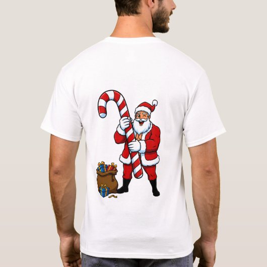 T-shirt Muscular Santa Flexing! Winking Claus & Sweet Holi (Dos)