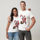 T-shirt Muscular Santa Flexing! Winking Claus & Sweet Holi (Unisexe)