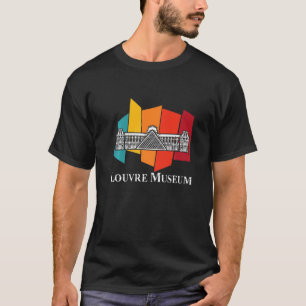 T-shirt Musée Du Louvre Retro De Paris L'Amour En France