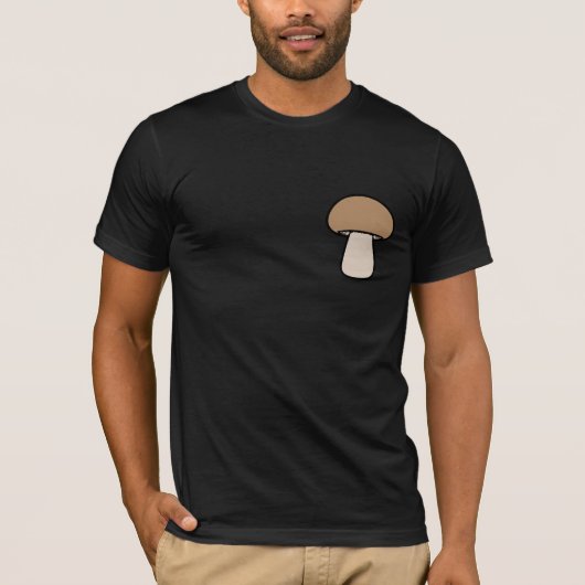 T-shirt Mushroom Simple Beautiful Cap Fungi Nature Food Or (Devant)
