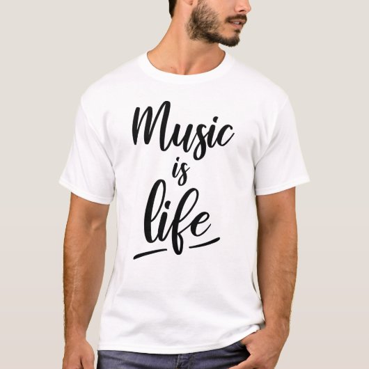 T-shirt Music is life (Devant)