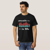 T-shirt Music Is Life (Devant entier)