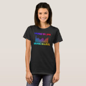 T-shirt Music Is Life Music Is Love Equalizer Spectrum Ana (Devant entier)