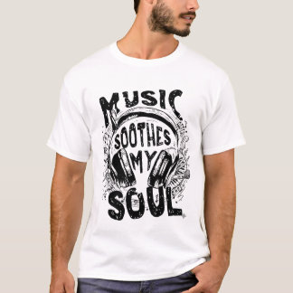 T-shirt Music Is My Soul – Dark Grunge Music Lover Design